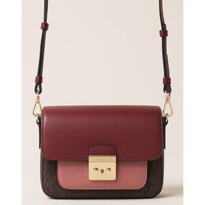 NWT MICHAEL KORS Sloan Editor Large Shoulder Bag – Oxblood Multi $398